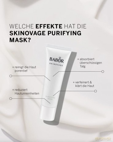 BABOR SKINOVAGE Purifying Mask für ölige, unreine Haut, Mattierende, klärende Intensivmaske mit Anti-Age-Effekt, Vegane Formel, 50 ml