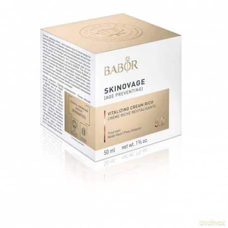 BABOR SKINOVAGE Vitalizing Cream Rich, Reichhaltige Gesichtscreme für müde und gestresste Haut, Revitalisierende Feuchtigkeitspflege, 1 x 50 ml