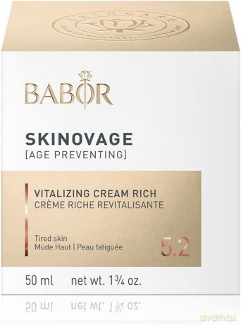 BABOR SKINOVAGE Vitalizing Cream Rich, Reichhaltige Gesichtscreme für müde und gestresste Haut, Revitalisierende Feuchtigkeitspflege, 1 x 50 ml