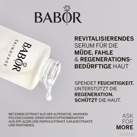 BABOR SKINOVAGE Vitalizing Serum für müde, fahle Haut, Revitalisierendes Anti-Age-Serum für das Gesicht, Vegane Formel, 30 ml