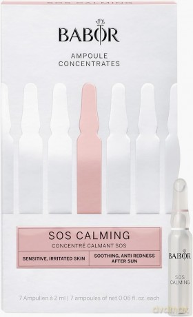 BABOR SOS Calming, Serum Ampullen für das Gesicht, Mit Aloe Vera und Panthenol für sofort beruhigte Haut, Ampoule Concentrates, 7 x 2 ml