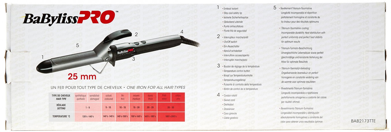 Babyliss Pro 102594 Non Digital, 25 mm Schwarz
