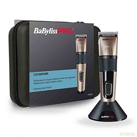 BaByliss PRO Cut Definer, Professioneller kabelloser Haarschneider mit Klingen aus Edelstahl, Ladestation und Aufbewahrungstasche, Haarschneidemaschine, FX862E