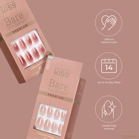Bare-But-Better Premium Nails - Slay 30 pcs