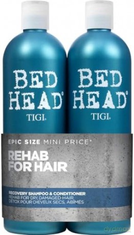 Bed Head by TIGI | Recovery Shampoo und Conditioner Set | Professionelle Haarpflege, bestehend aus Feuchtigkeitsshampoo und Conditioner | Für trockenes und strapaziertes Haar | 2 x 750 ml