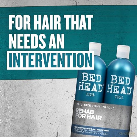 Bed Head by TIGI | Recovery Shampoo und Conditioner Set | Professionelle Haarpflege, bestehend aus Feuchtigkeitsshampoo und Conditioner | Für trockenes und strapaziertes Haar | 2 x 750 ml