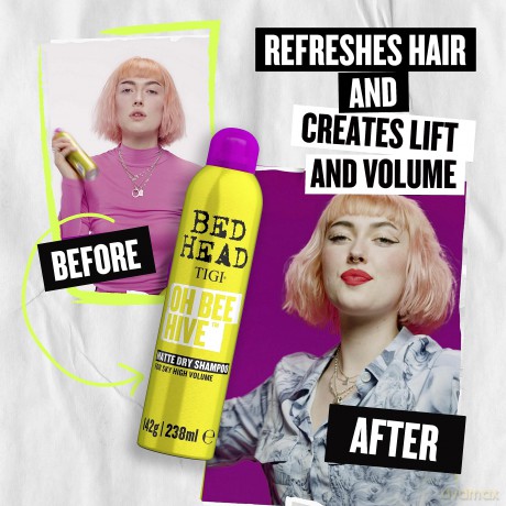 BED HEAD by TIGI Oh Bee Hive Trockenshampoo für Volumen und ein mattes Finish, 238 ml Bernstein