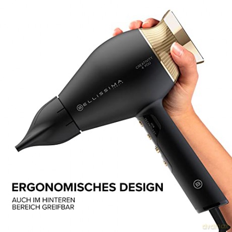 Bellissima Creativity 4 You Professioneller Haartrockner, 4 Zubehörteile, Diffusor, intelligente Temperaturregelung, Ionentechnologie, Beauty-Tasche, 2 Geschwindigkeiten, 3 Temperaturen, 1800 W