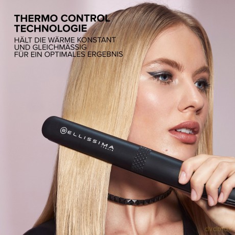 Bellissima Creativity Glätteisen, glattes oder gewelltes Haar, Keramikbeschichtung + Diamantpartikel, flexible Platten, 5 Temperaturen 150/230°C mit Speicher, konstante Hitze, schnelle Aufheizung