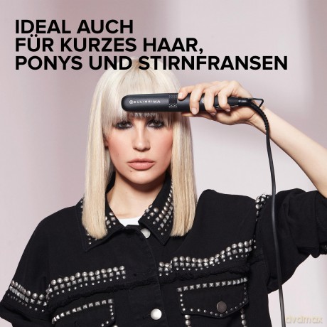 Bellissima Mini-Haarglätter für Tasche und Reisen, Glätteisen für glattes Haar jederzeit, überall, kompakt, leicht, Keramikbeschichtung, Temperatur 200 °C, automatische Mehrfachspannung, Beauty Bag