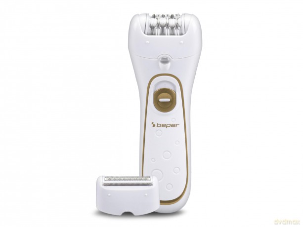 BEPER 3BEPI001-2in1 Epilierer, Kabel- oder Akkubetrieb, Plug&Play, zwei Köpfe, zwei Geschwindigkeiten, Rasierer und Silk-épil, schnelle Enthaarung, Licht, Etui und Bürste im Lieferumfang