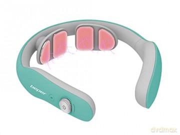 BEPER P302MAS100 Zervikales Massagegerät, Nackenmassagegerät, 6 Modi, einstellbare Intensität, Heizfunktion, wiederaufladbar, mit USB-Anschluss