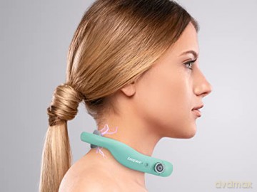 BEPER P302MAS100 Zervikales Massagegerät, Nackenmassagegerät, 6 Modi, einstellbare Intensität, Heizfunktion, wiederaufladbar, mit USB-Anschluss