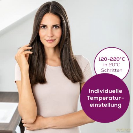 Beurer HS 50 Ocean Haarglätter, Glätteisen mit Keramik-Keratin-Beschichtung für geschmeidiges Haar, LED-Display zur Temperaturanzeige, Mehrstufige Temperatureinstellung von 120-220°C