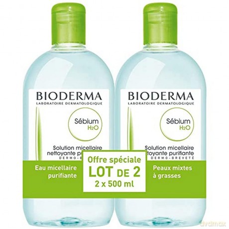 Bioderma Sebium H2O Micelle Solution 2 x 500ml