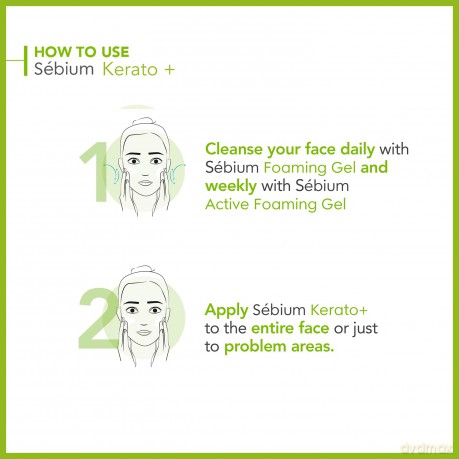 Bioderma Sébium Kerato+ Gel-Creme gegen Unreinheiten, 30 ml