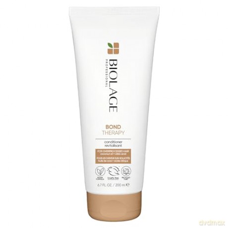 Biolage Conditioner für geschädigtes oder überstrapaziertes Haar, Mit Kokosnussöl und Zitronensäure, Stärkt Haarbrücken, Reduziert Haarbruch und beugt Spliss vor, Vegan, Bond Therapy, 1 x 200 ml