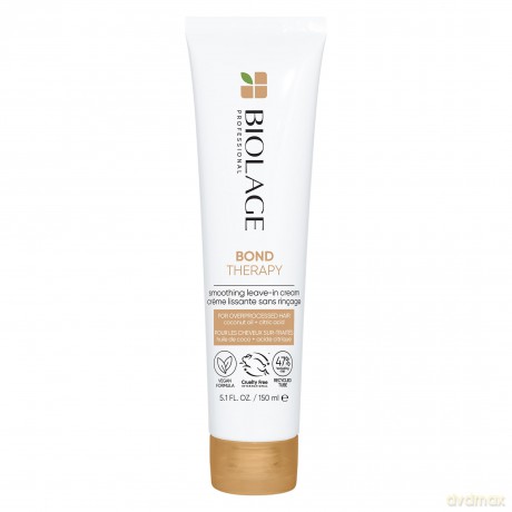 Biolage Leave-In Cream für geschädigtes oder überstrapaziertes Haar, Stärkt Haarbrücken, bändigt widerspenstiges Haar und bietet Hitzeschutz bis zu 232°C, Vegan, Bond Therapy, 1 x 150 ml