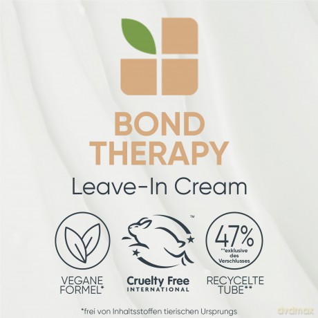 Biolage Leave-In Cream für geschädigtes oder überstrapaziertes Haar, Stärkt Haarbrücken, bändigt widerspenstiges Haar und bietet Hitzeschutz bis zu 232°C, Vegan, Bond Therapy, 1 x 150 ml