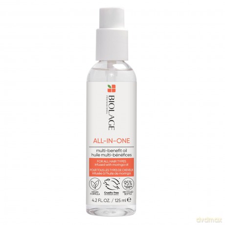 Biolage Pflegendes Multi-Benefit Haar-Öl für alle Haartypen, Mehr Glanz, Kontrolle und Feuchtigkeit, Unsichtbare und schnelleinziehende Formel mit Moringa-Öl, All-In-One, 1 x 125 ml