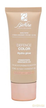 Bionike Defence Color Hydra Glow Foundation, feuchtigkeitsspendend, 24 Stunden, mit Hyaluronsäure und LSF 15, für normale und trockene Haut, antioxidativ und schützend, verleiht eine strahlende und
