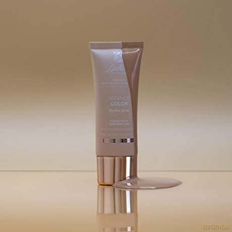 Bionike Defence Color Hydra Glow Foundation, feuchtigkeitsspendend, 24 Stunden, mit Hyaluronsäure und LSF 15, für normale und trockene Haut, antioxidativ und schützend, verleiht eine strahlende und