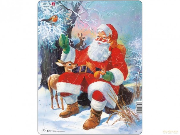 Larsen Święty Mikołaj ze zwierzętami 32 elementy  [PUZZLE]