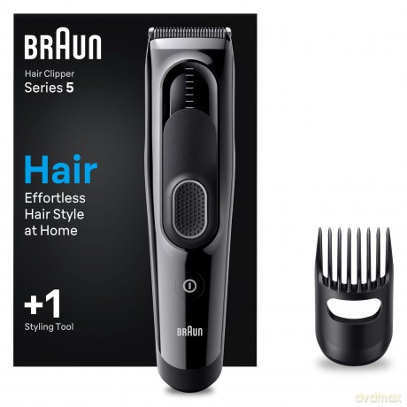 Braun Haarschneider Herren, Haarschneidemaschine Profi, Haare schneiden zu Hause, 9 Längeneinstellungen, 1 Kammaufsatz, 50 Min. NiMH-Akku Laufzeit, HC5310