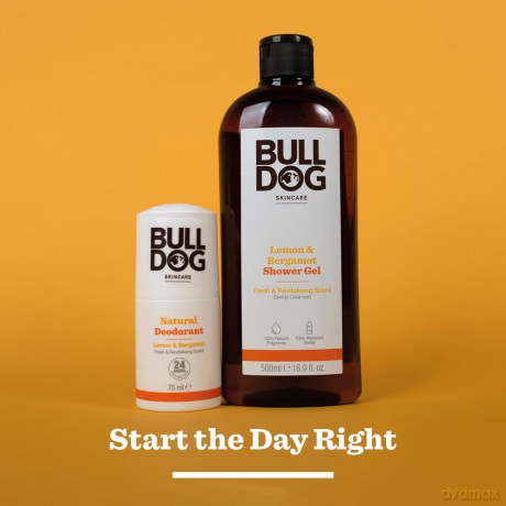 BULLDOG - Bodycare for Men | Lemon and Bergamotte Roll On Natural Deodorant | 24h Geruchsschutz | 75ml