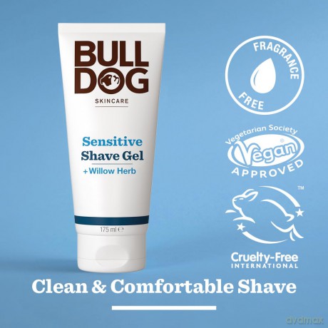 Bulldog Sensitive Shave Gel, 5,9 fl.Oz (175 ml) - Hautpflege für Männer