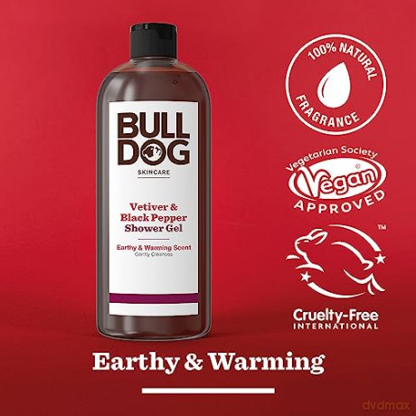 Bulldog Skincare Bulldog Duschgel, schwarzer Pfeffer und Vetiver, 500 ml