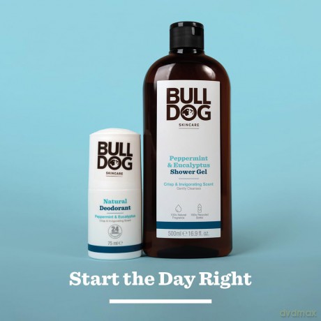 Bulldog Skincare Peppermint and Eucalyptus Roll On Natural Deodorant 75ml