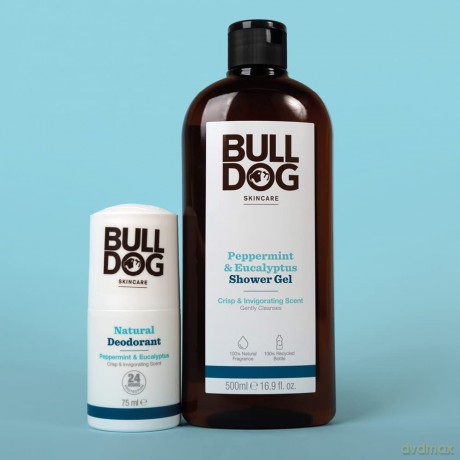 Bulldog Skincare Peppermint and Eucalyptus Roll On Natural Deodorant 75ml