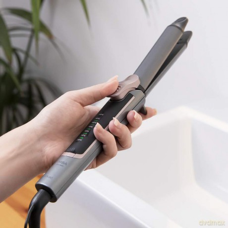 Cecotec Haarglätter Bamba RitualCare 1000 Titanium 2in1. Glätteisen und Lockenstab, Titanbeschichtung, Ultrabeschleunigtes Aufheizen, Touchscreen-Auswahl, Temperatur zwischen 140 und 220 Grad