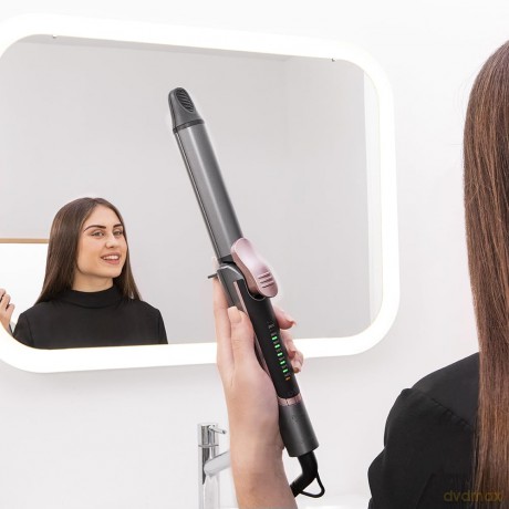 Cecotec Haarglätter Bamba RitualCare 1000 Titanium 2in1. Glätteisen und Lockenstab, Titanbeschichtung, Ultrabeschleunigtes Aufheizen, Touchscreen-Auswahl, Temperatur zwischen 140 und 220 Grad