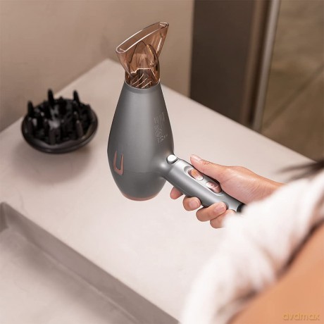 Cecotec IoniCare 6000 RockStar Essence Bamba-Haartrockner, 2200 W, digitaler Motor, Ionen, 5 Temperatureinstellungen, inklusive Diffusor und Konzentratdüse, 1,8 m Kabel (6000 RockStar Essence)