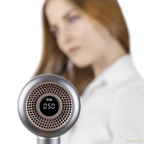 Cecotec Ionischer Haartrockner Bamba IoniCare 6000 RockStar Vision, Digitaler Motor, 2000 W Leistung, LCD-Display, Echter Ion, 5 Temperaturstufen, Kaltluftfunktion