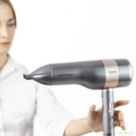 Cecotec Ionischer Haartrockner Bamba IoniCare 6000 RockStar Vision, Digitaler Motor, 2000 W Leistung, LCD-Display, Echter Ion, 5 Temperaturstufen, Kaltluftfunktion