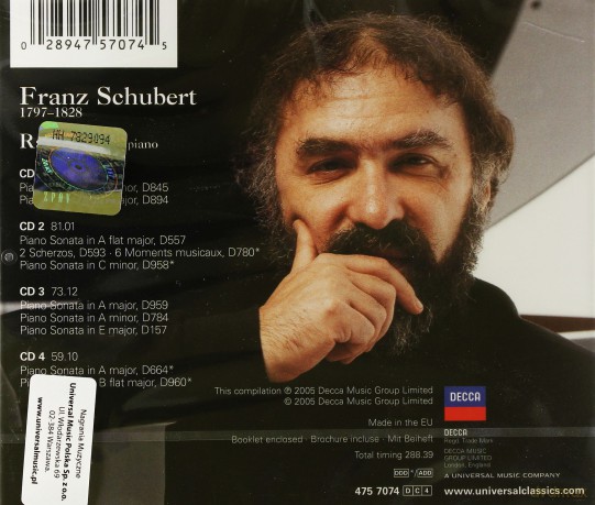 Radu Lupu: Schubert: Piano Sonatas [4CD]