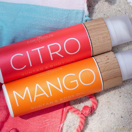 COCOSOLIS CITRO Bräunungsbeschleuniger - Bio-Bräunungsöl mit Vitamin E für schnelle intensive Bräune - Bräunungsverstärker für satte schokoladige Bräune - pflegende Bodylotion