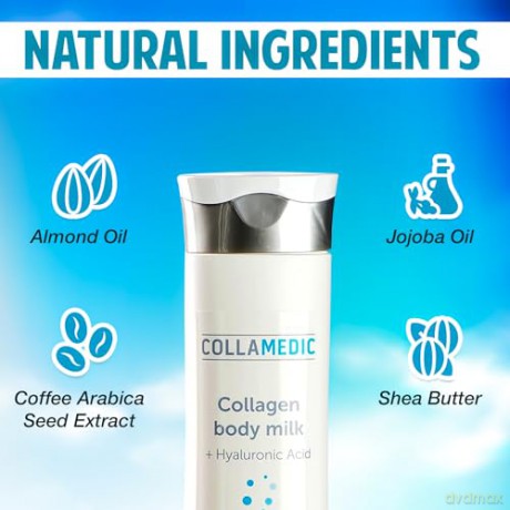 COLLAMEDIC Body Lotion mit Kollagen, Körperlotion spendet Feuchtigkeit, strafft und verjüngt die Haut, 300ml