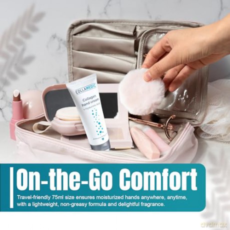 COLLAMEDIC Feuchtigkeitsspendende Handcreme, Feuchtigkeitscreme für trockene Hände mit Kollagen, Hyaluronsäure,
