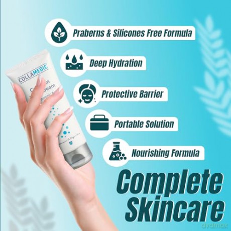 COLLAMEDIC Feuchtigkeitsspendende Handcreme, Feuchtigkeitscreme für trockene Hände mit Kollagen, Hyaluronsäure,