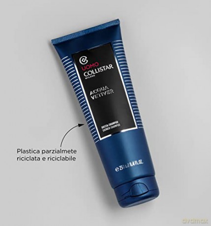 Collistar Acqua Vetiver Duschgel-Shampoo für Männer, reinigt Körper und Haare, pflegt und spendet Feuchtigkeit, ohne SLES, 250 ml