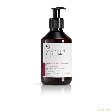 Collistar Aktive Puri Hair Shampoo Phyto Keratin, Intensiv, pflegend, für geschädigtes und strapaziertes Haar, 250 ml