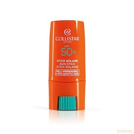 Collistar aktiver Sonnenschutz-Stick für hypersensible Haut mit LSF 50+, praktisch mit einer transparenten Textur, hinterlässt keine Spuren auf der Haut, wasserfest, 9 ml