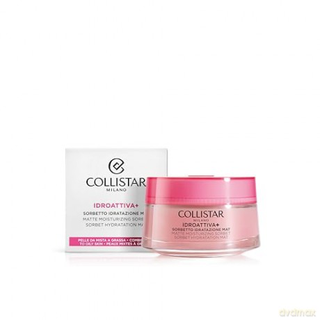 Collistar Feuchtigkeitsspendende Gesichtscreme, Mat-Sorbet, feuchtigkeitsspendend, 100 H, leichte Textur, ideal für Mischhaut und fettige Haut, 50 ml