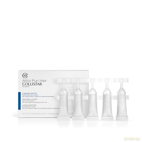 Collistar Lotion Mit Peptiden, Stärkt und Wirkt Gegen Haarausfall, Schwaches und Zeitweise Ausfallendes Haar, 15x5 ml