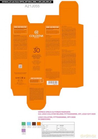 Collistar Spray-Bräunungsmilch mit LSF 30, reich an Vitamin E, frisch, superabsorbierbar und wasserfest, ist der ideale Sonnenschutz für Sportler. Für Gesicht und Körper, 200 ml