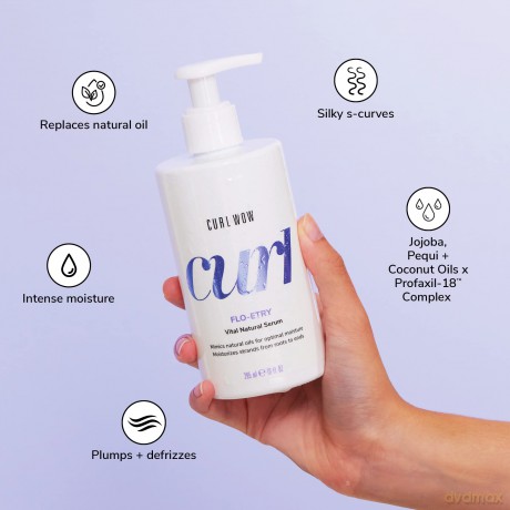 Color Wow Haarserum Lockiges Haar "Flo-Etry", Hitzeschutz Locken Anti-Frizz, Curl Wow Hair Serum, Geschmeide Locken intensive Haarpflege, 295ml